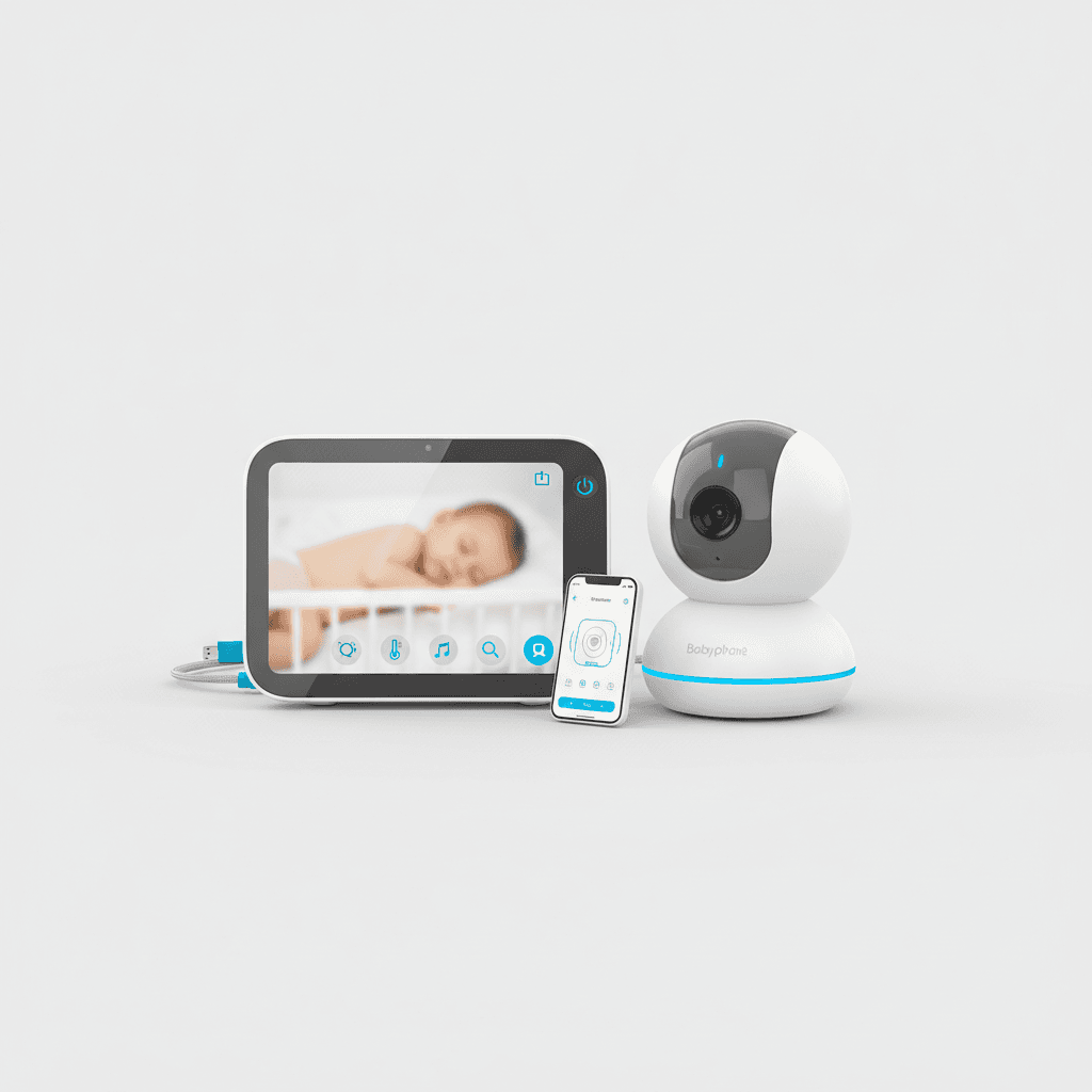 Babyphone Vidéo 5" — Caméra Orientable + App - Image 1