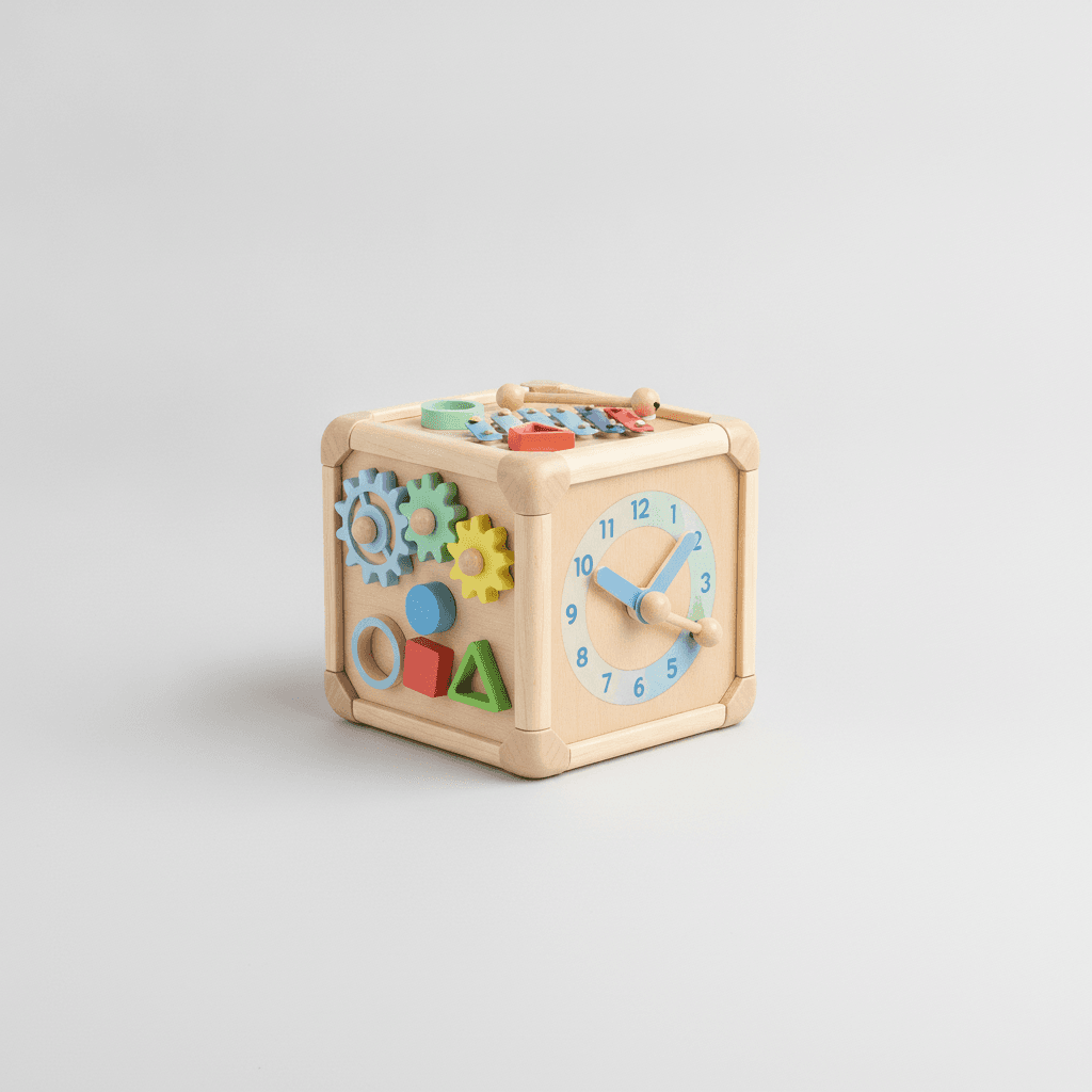 Cube d'Activités Montessori — Bois FSC 6 Faces - Image 1