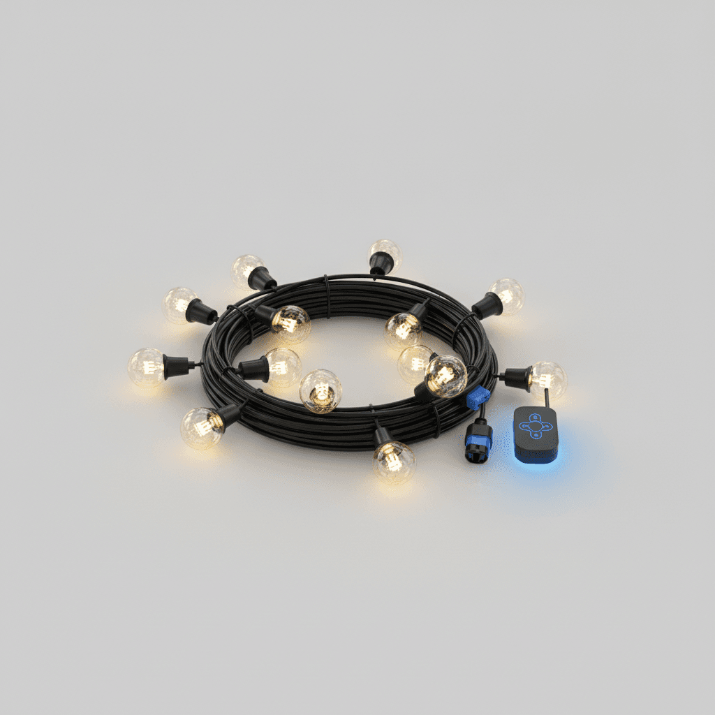 Guirlande LED Extérieure 20m — Guinguette Étanche IP65 - Image 1